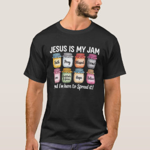 Jesus Is My Jam - T-shirt van geloof en fruitversp