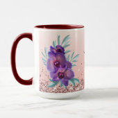 Jesus Is My King - Custom Text Floral Mug (Gauche)