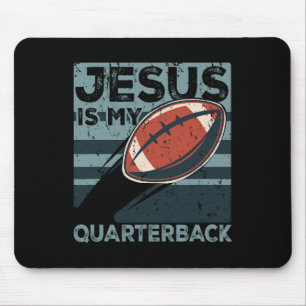 Jesus Is My Quarterback Christelijke Voetbal Bal S Muismat
