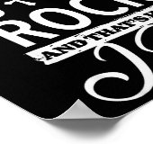 Jesus Is My Rock And That Is How I Roll Funny Reli Poster (Hoek)