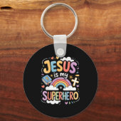 Jesus Is My Superhero  Sleutelhanger (Voorkant)