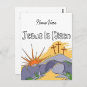 Jesus is Risen Briefkaart (Voorkant / Achterkant)