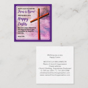 JESUS IS RISEN Christelijk EASTER Vierkante Visitekaartje