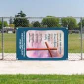 JESUS IS RISEN Christelijk Paasdecor Spandoek (Insitu)