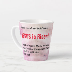 JESUS IS RISEN Christelijk paaskruis Latte Mok