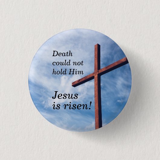 JESUS IS RISEN Easter Ronde Button 3,2 Cm (Voorkant)