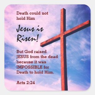 JESUS IS RISEN Easter Vierkante Sticker