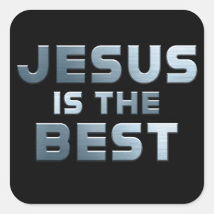 JESUS is The Best - Kinder & Christelijke Geloof Vierkante Sticker