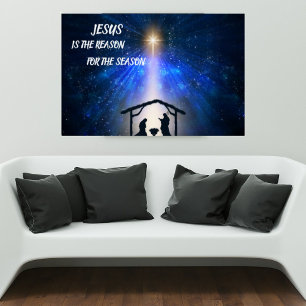 Jesus Is The Reason Poster Geboorte Scene Perfect Poster