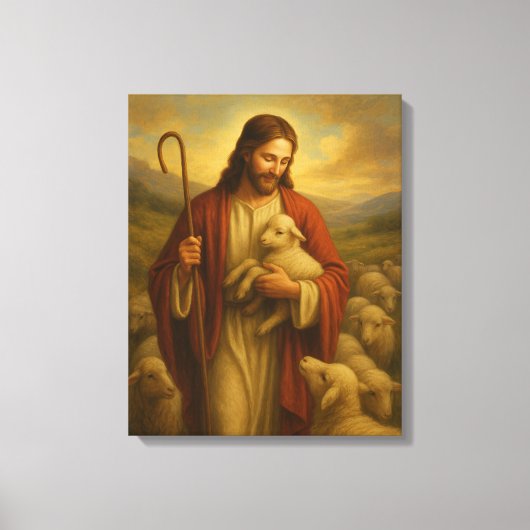 Jesus Is The Shephard #3™ LDS Muurkunstcanvas Canvas Afdruk (Voorkant)