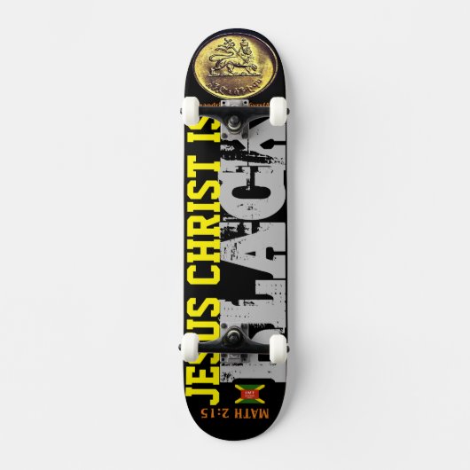 JESUS IS ZWARTE Skateboard (Voorkant)