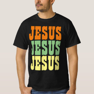 JESUS JESUS JESUS TYPOGRAFIE T-SHIRT