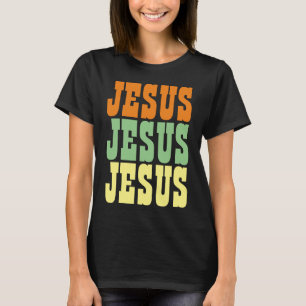 JESUS JESUS JESUS TYPOGRAFIE T-SHIRT