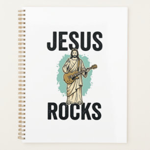 Jésus joue de la guitare gravure chrétienne vintag