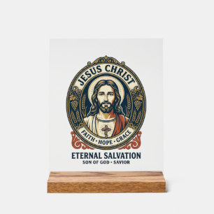 Jesus Kapper Heren Verzorging Grafische T-shirt Ch Acryl Bord