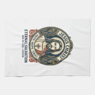Jesus Kapper Heren Verzorging Grafische T-shirt Ch Theedoek