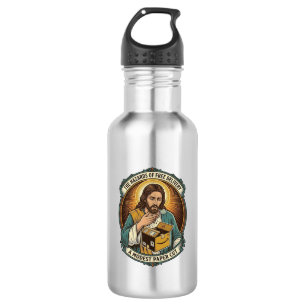 Jesus Kartonnen Doos Papier Snij Vinger Pijn Humor Waterfles