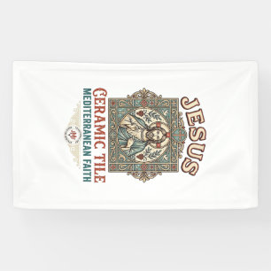 Jesus Keramische Tegels Mediterrane Geloof Jesus K Spandoek