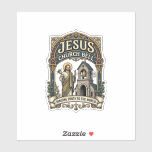 Jesus Kerk Bel Jesus Kerk Bel Christelijk Geloof Sticker