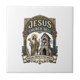 Jesus Kerk Bel Jesus Kerk Bel Christelijk Geloof Tegeltje