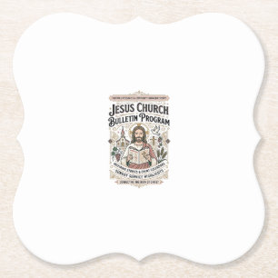 Jesus Kerk Bulletin Programma Jesus Kerk Bulletin Kartonnen Onderzetters