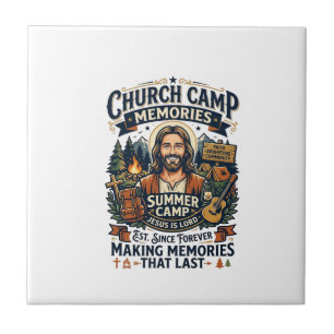 Jesus Kerk Kamp VBS Nostalgie T-shirt Op geloof ge Tegeltje