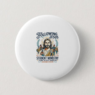 Jesus Kerk Merch Jeugd Kamp Stijl T-shirt Geloof B Ronde Button 5,7 Cm