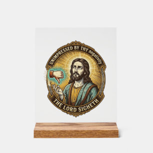 Jesus Keur Niet Knop Sociale Media Hater Troll Hum Acryl Bord