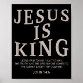 Jesus King Christian Men Youth God Good Son Brothe Poster (Voorkant)
