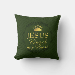 JESUS KING VAN MIJN HART   kerstkroon GREEN Kussen