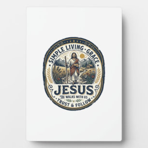 Jesus Klein Huis Slaag Leven Vintage Fotoplaat