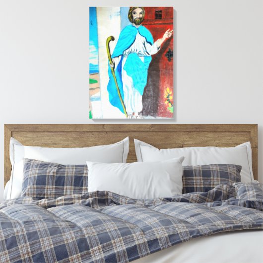 JESUS KNOCKS canvas (Insitu (Slaapkamer))