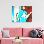 JESUS KNOCKS canvas Afdruk (Insitu (Woonkamer))