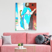 JESUS KNOCKS canvas Afdruk (Insitu (Woonkamer))