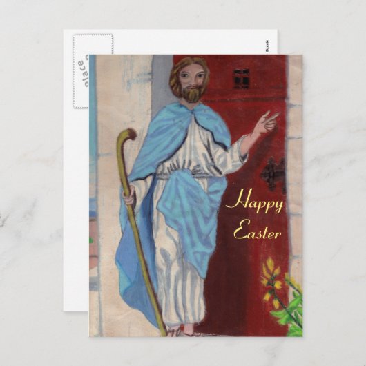 JESUS KNOCKS EASTER BRIEFKAART (Voorkant / Achterkant)