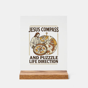 Jesus Kompas En Puzzel Levensrichting Jezus Comp Acryl Bord