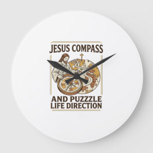 Jesus Kompas En Puzzel Levensrichting Jezus Comp Grote Klok