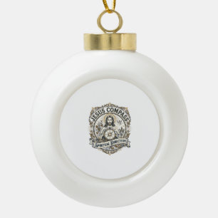 Jesus Kompas Spirituele Richting Jesus Kompas Sp Keramische Bal Ornament
