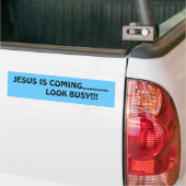 JESUS KOMT...........          KIJK BUSY!!! BUMPERSTICKER (Op Truck)