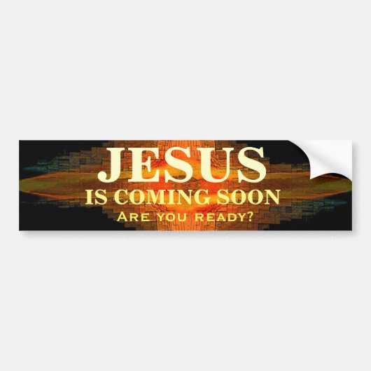 JESUS KOMT SNEL IN Bumpersticker (Voorkant)