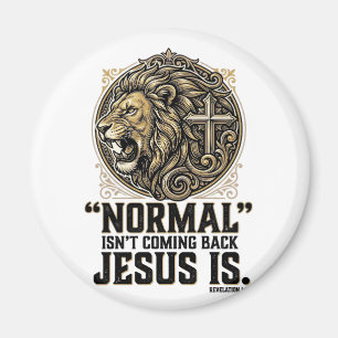 Jesus Komt Terug Leeuw Kruis Christelijk T-shirt Magneet