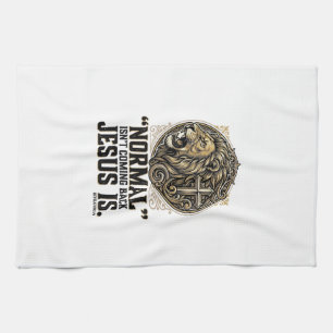 Jesus Komt Terug Leeuw Kruis Christelijk T-shirt Theedoek