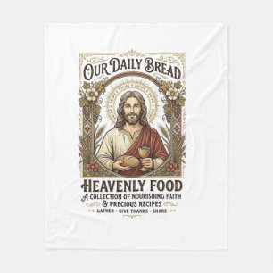 Jesus Kookboek Receptkaart Esthetisch Vintage T-sh Fleece Deken