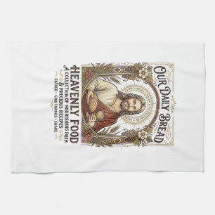 Jesus Kookboek Receptkaart Esthetische Vintage T-s Theedoek