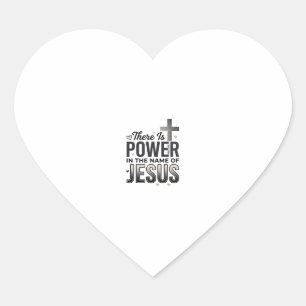 Jesus Kracht Religieus Vintage Typografie T-shirt Hart Sticker