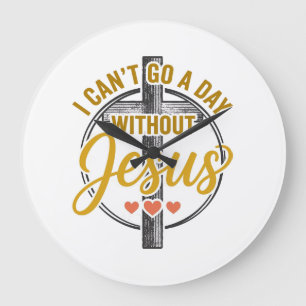 Jesus Kruis Christelijke Typografie Shirt Ontwerp_ Grote Klok