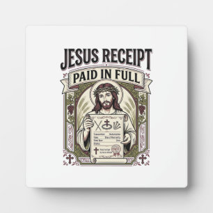 Jesus Kwitantie Betaald in Volle Jezus Kwitantie B Fotoplaat