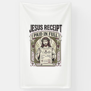 Jesus Kwitantie Betaald in Volle Jezus Kwitantie B Spandoek