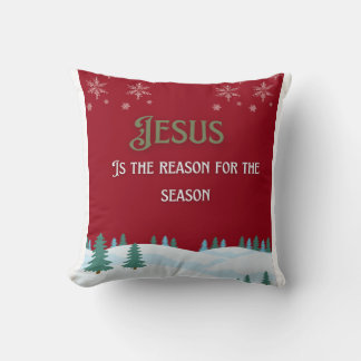 Jésus la raison de la saison lancer oreiller