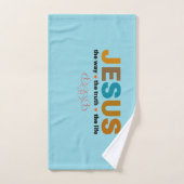 JÉSUS. LA VÉRITÉ, LA VIE. (Serviette à main)